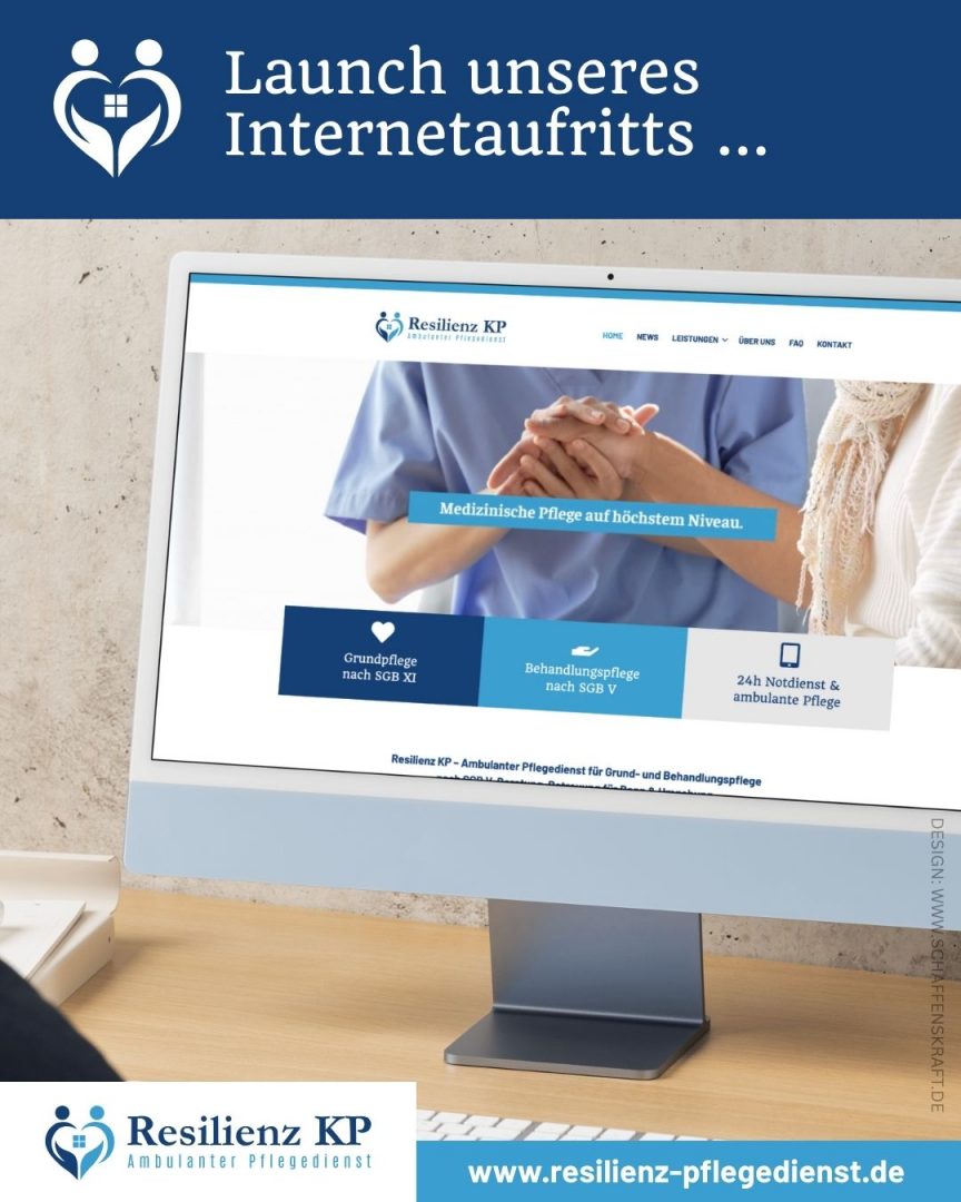Neue Webseite für ambulanten Pflegedienst gestartet.